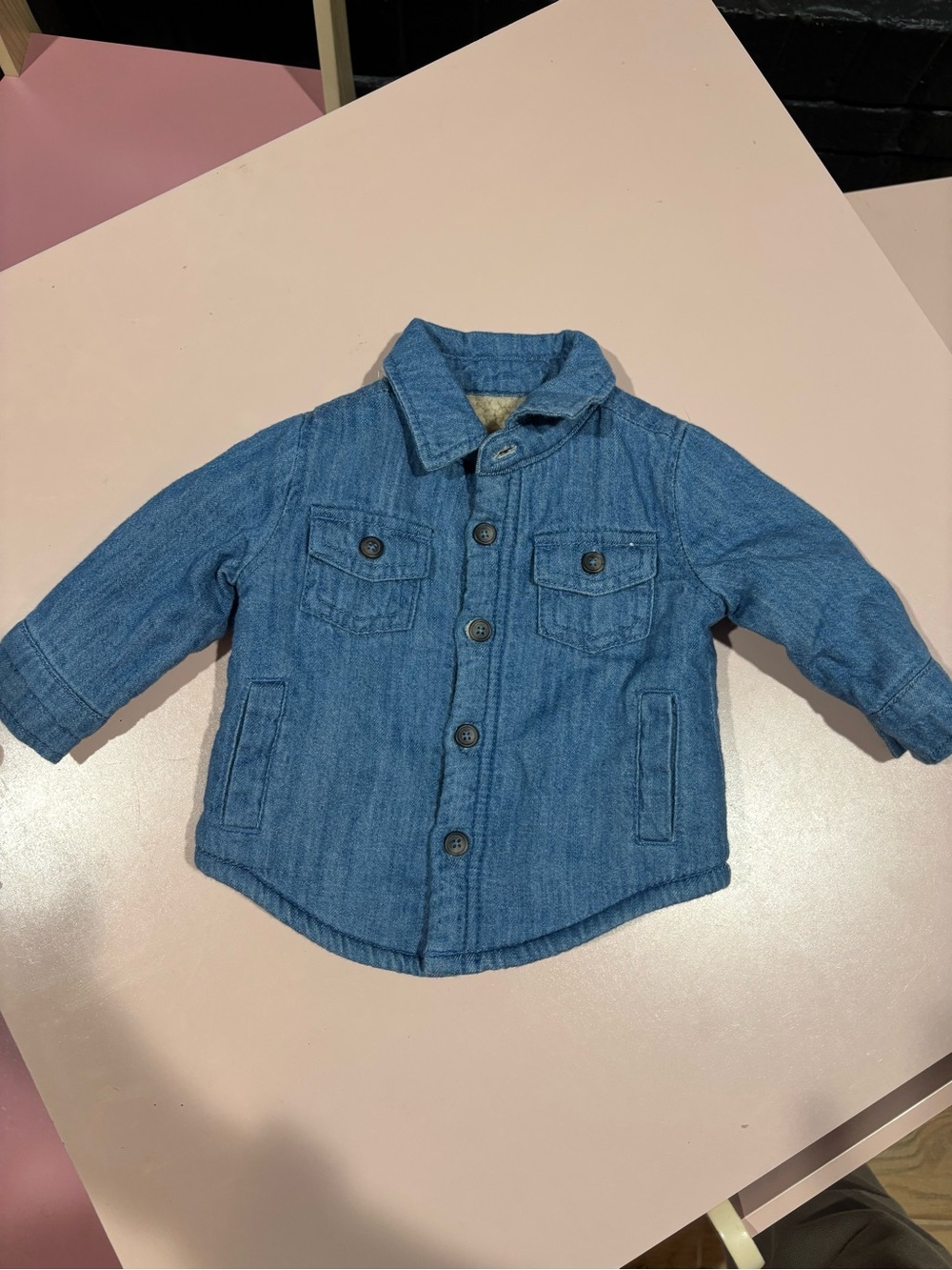 Kids Blue Denim Button-Up Jacket